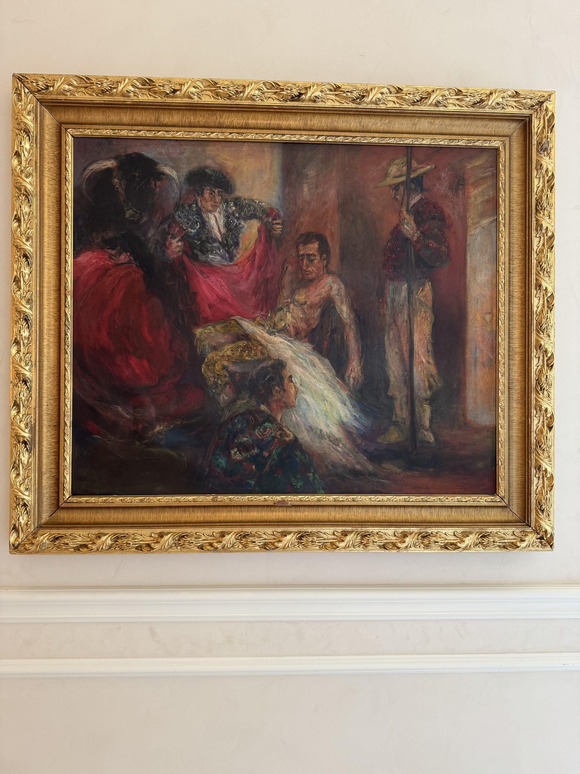 Early Picasso Bullfight Oil