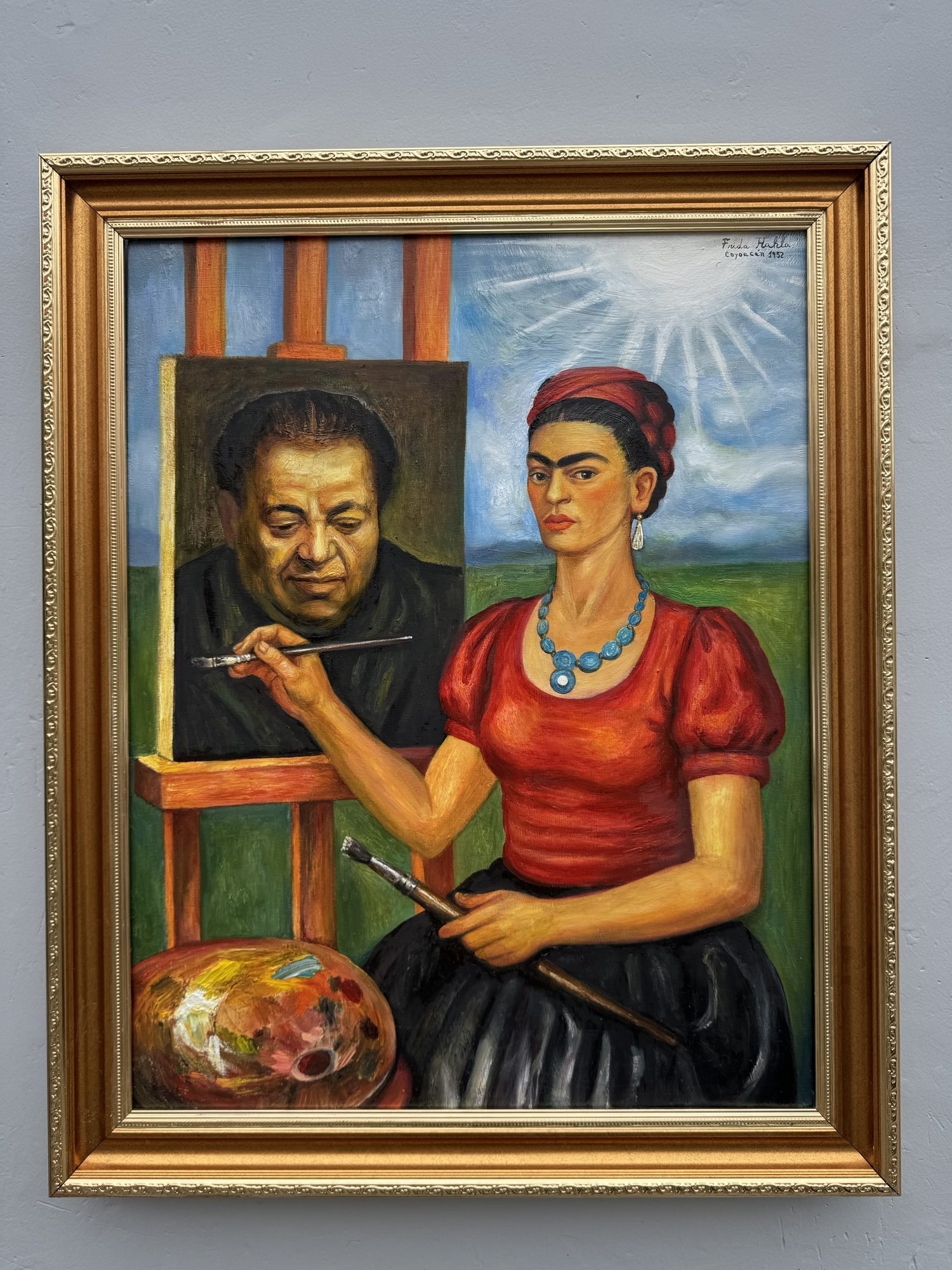 Impressive and Poignant Frida Kahlo Oil